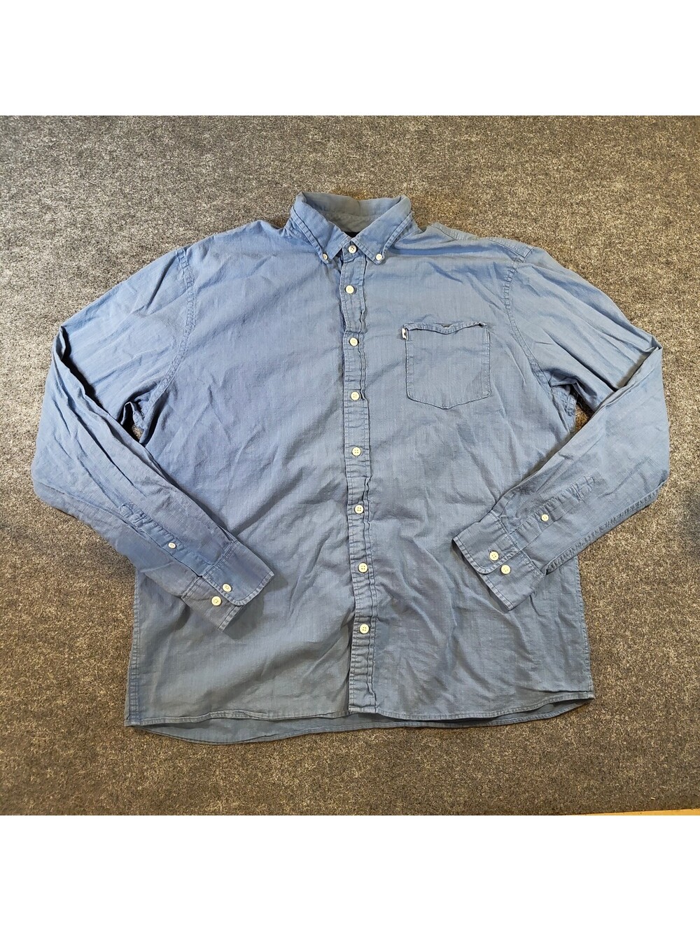 johnnie-O Hangin' Out Men's Blue Long Sleeve Button Down Shirt Size XL